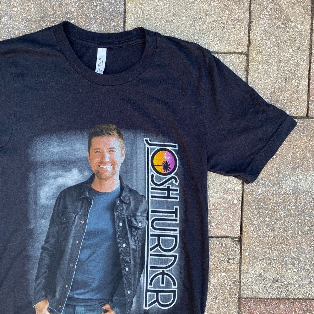 JOSH TURNER Country Music World Tour Black T Shirt With Dates Size Small